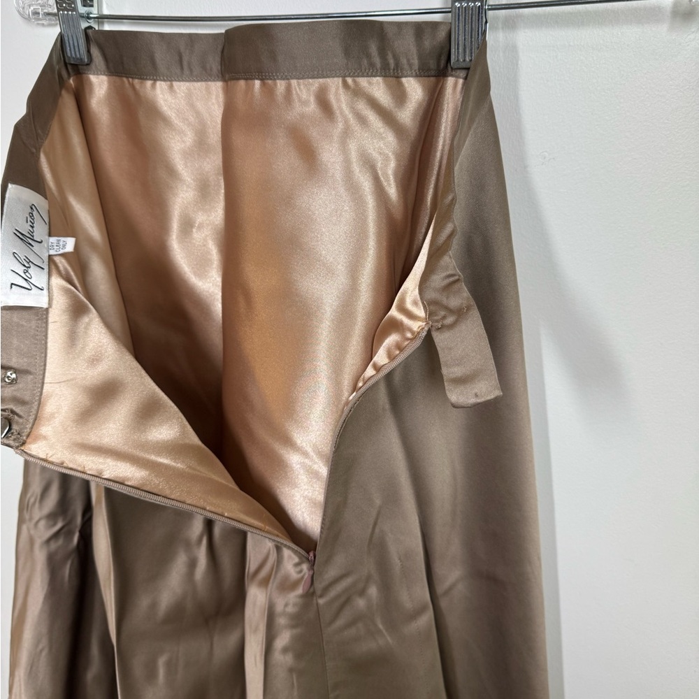 Vole Moi Satin Skirt/Corset in Tan Set
